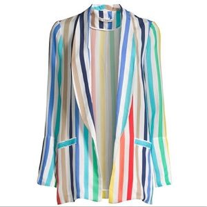 Alice + Olivia Kylie Rainbow Stripe Jacket